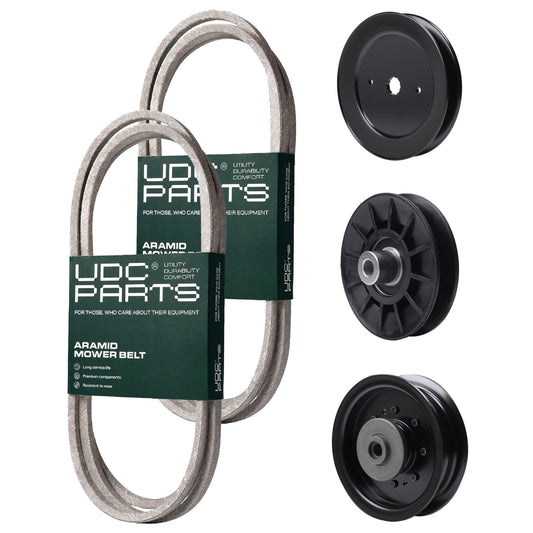 Products -  UDC Parts Mower Kit / Belt 130969 + Belt 405143 + Pulley 532129861 + Pulley 532194326 + Pulley 532196104 / Fits Husqvarna YTH2242TDF