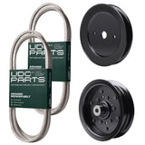  UDC Parts Mower Kit / Belt 130969 + Belt 140218 + Pulley 129861 + Pulley 532196106 / Fits Jonsered LT2218A2