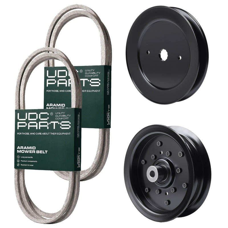  UDC Parts Mower Kit / Belt 130969 + Belt 140218 + Pulley 129861 + Pulley 532196106 / Fits Jonsered LT2218A2