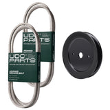 Products -  UDC Parts Mower Kit / Belt 138255 + Belt 144200 + Pulley 129861 / Fits AYP 2H4B3C 2H4B3E 2H4D3A 2H4D3B 2H4D3C 2P4B9B 2Q4B9A 2Q4B9B 3420-54 3420-64 3420-74 3420-74B 3420-84 440500 440501 7143A89