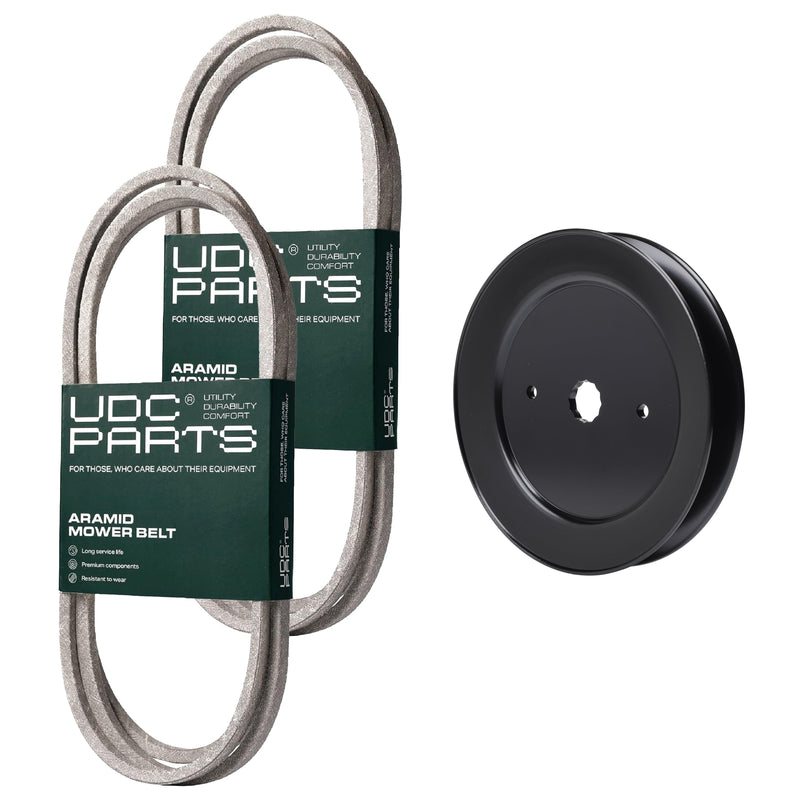  UDC Parts Mower Kit / Belt 174368 + Belt 180808 + Pulley 129861 / Fits Jonsered LT19A LT2119A LT2122A LT2122A2
