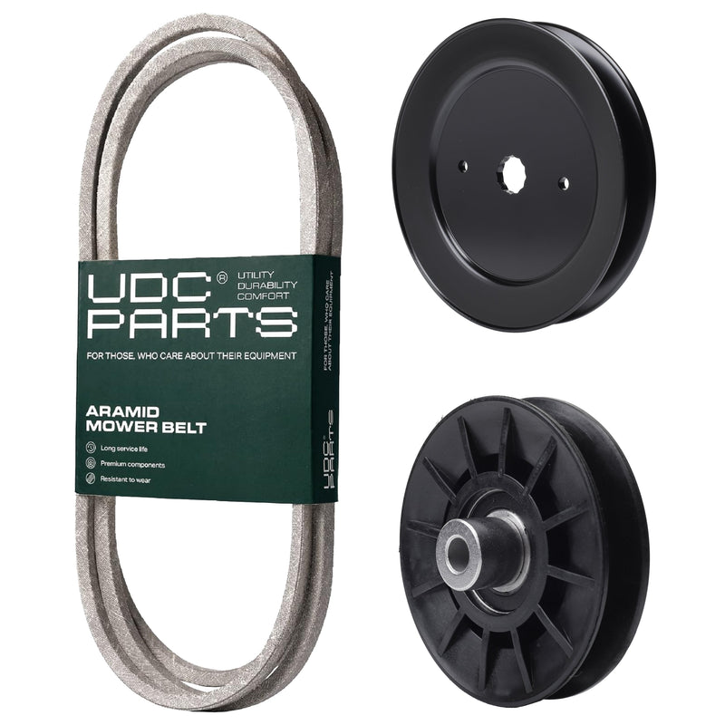  UDC Parts Mower Kit / Belt 140218 + Pulley 129861 + Pulley 532194326 / Fits Jonsered LT2218A LT2218A2