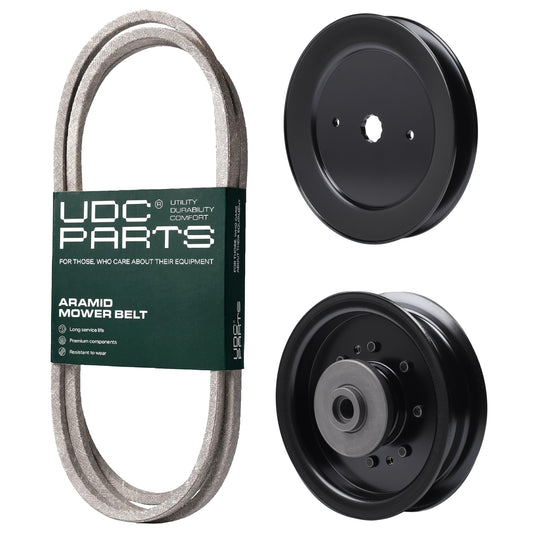 Products -  UDC Parts Mower Kit / Belt 130969 + Pulley 532129861 + Pulley 532196104 / Fits Husqvarna TS348 YT42DXL YT42DXLS YT42XLS YT48XLS YTH2242TDF YTH2242TDRF YTH2242TF YTH22V42LS YTH23V42LS YTH24V42LS