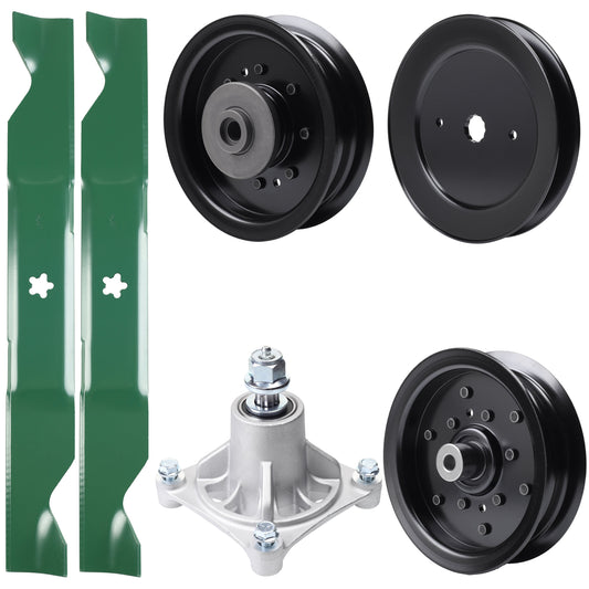 Products -  UDC Parts Mower Kit / Pulley 129861 + Pulley 532196106 + Pulley 532196104 + Spindle 532174356 + 2 Pack Blades 405380 / Fits Husqvarna LSZ4622 LSZ5422 LSZ5424