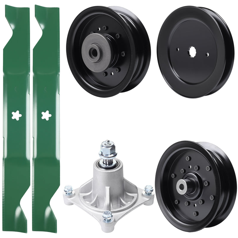Products -  UDC Parts Mower Kit / Pulley 129861 + Pulley 532196106 + Pulley 532196104 + Spindle 532174356 + 2 Pack Blades 405380 / Fits Husqvarna LSZ4622 LSZ5422 LSZ5424