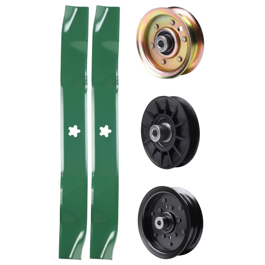 test -  UDC Parts Mower Kit / Pulley 532194326 + Pulley 532196106 + Pulley 173437 + 2 Pack Blades 134149 / Fits Husqvarna YTH2042 XP