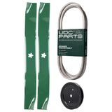  UDC Parts Mower Kit / Belt 140218 + Pulley 195945 + 2 Pack Blades 134149 / Fits Statesman SO20H42YT