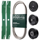 Products -  UDC Parts Mower Kit / Belt 130969 + Pulley 195945 + Pulley 532196104 + Pulley 532196106 + 2 Pack Blades 134149 / Fits Husqvarna YTH23V42