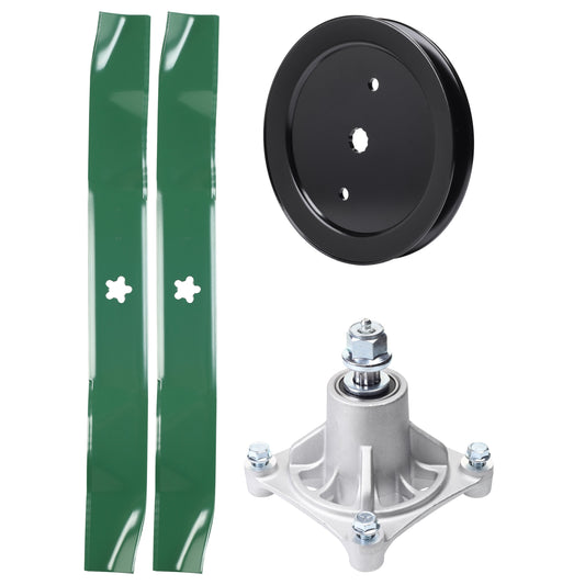 Products -  UDC Parts Mower Kit / Pulley 195945 + Spindle 532174356 + 2 Pack Blades 134149 / Fits Husqvarna RZ4219 Z4218 Z4219