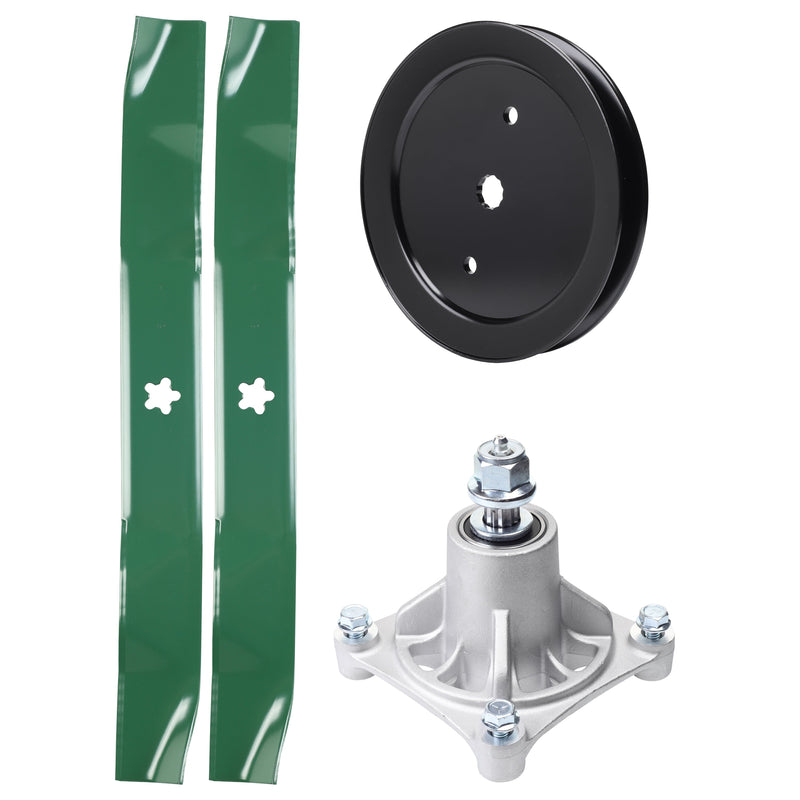 Products -  UDC Parts Mower Kit / Pulley 195945 + Spindle 532174356 + 2 Pack Blades 134149 / Fits Husqvarna RZ4219 Z4218 Z4219