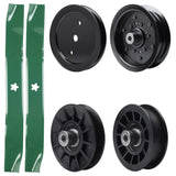  UDC Parts Mower Kit / Pulley 195945 + Pulley 532194326 + Pulley 532196106 + Pulley 532194327 + 2 Pack Blades 134149 / Fits Statesman SO20H42YT