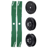 test -  UDC Parts Mower Kit / Pulley 195945 + Pulley 532194326 + Pulley 532194327 + 2 Pack Blades 134149 / Fits Statesman SO20H42YT