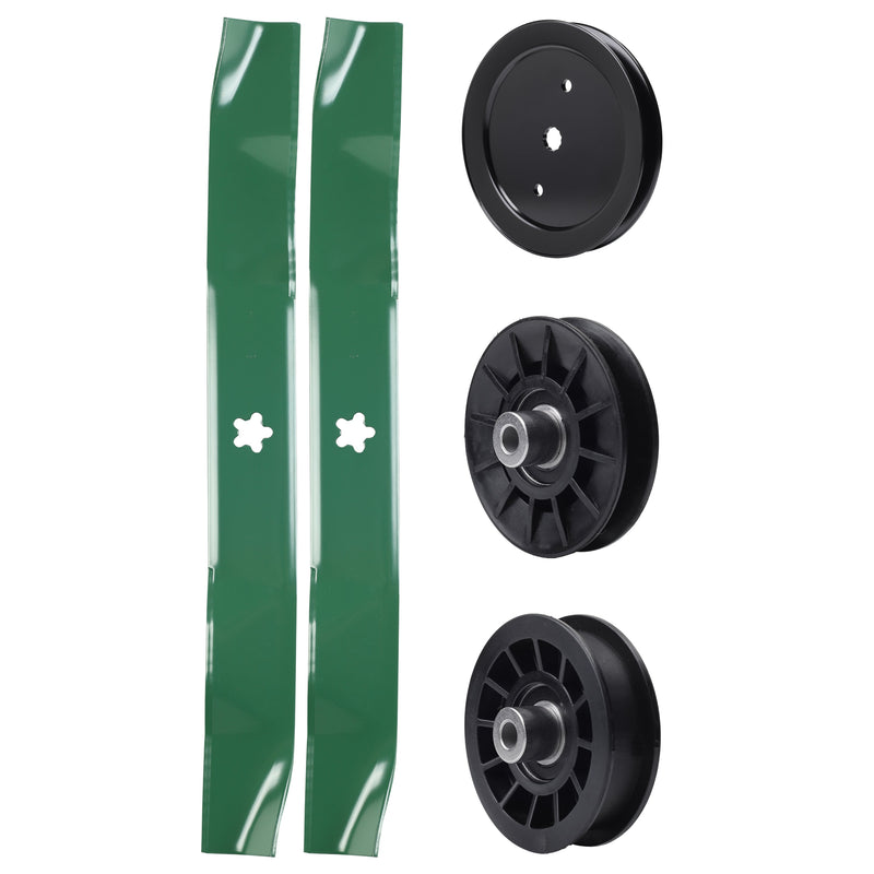 test -  UDC Parts Mower Kit / Pulley 195945 + Pulley 532194326 + Pulley 532194327 + 2 Pack Blades 134149 / Fits Statesman SO20H42YT