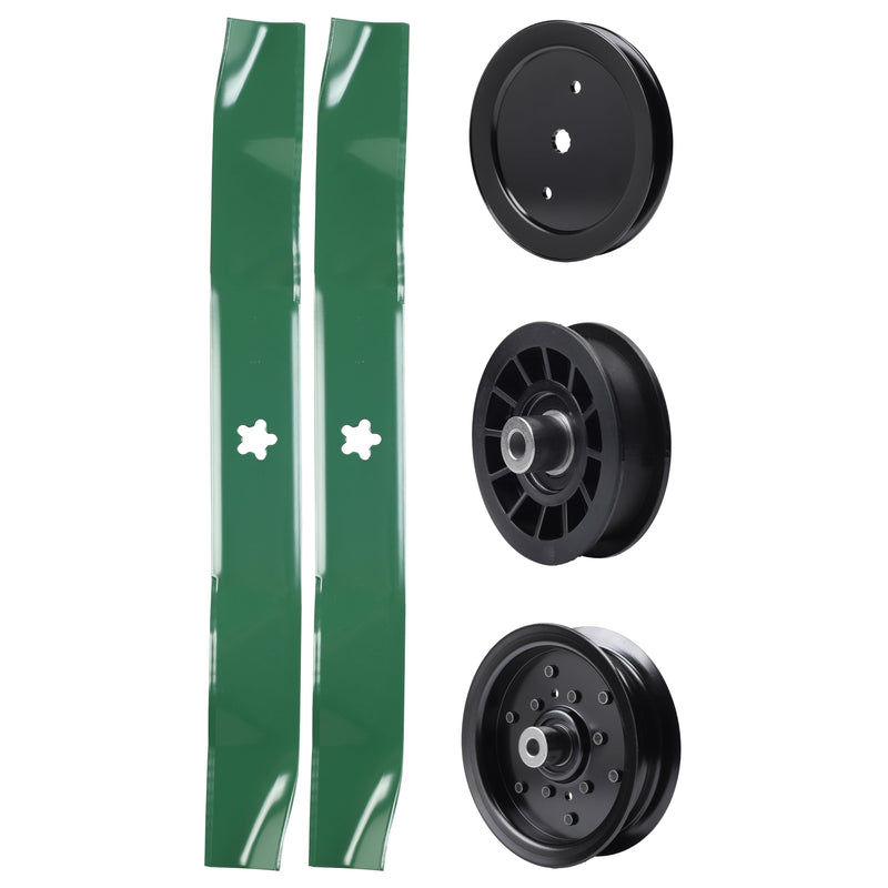test -  UDC Parts Mower Kit / Pulley 195945 + Pulley 532196106 + Pulley 532194327 + 2 Pack Blades 134149 / Fits Statesman SO20H42YT