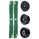 test -  UDC Parts Mower Kit / Pulley 195945 + Pulley 532196104 + Pulley 532196106 + 2 Pack Blades 134149 / Fits Husqvarna YTH23V42