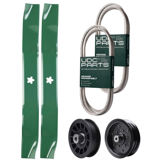 Products -  UDC Parts Mower Kit / Belt 130969 + Belt 197253 + Pulley 532196106 + Pulley 532194327 + 2 Pack Blades 134149 / Fits Husqvarna LTH171