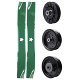 test -  UDC Parts Mower Kit / Pulley 532194326 + Pulley 532196104 + Pulley 532196106 + 2 Pack Blades 134149 / Fits Husqvarna YTH23V42