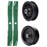 test -  UDC Parts Mower Kit / Pulley 532196106 + Pulley 532194327 + 2 Pack Blades 134149 / Fits Poulan Pro PB145G42 PB15542LT PB175A42LT PB175A46 PB175G42 PB185A42 PB195A46LT PB195H42LT PB19H42YT PB2042YT