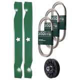 Products -  UDC Parts Mower Kit / Belt 130969 + Belt 138255 + Belt 140218 + Pulley 532194326 + 2 Pack Blades 138497 / Fits Husqvarna LTH151