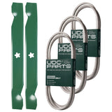 Products -  UDC Parts Mower Kit / Belt 130969 + Belt 138255 + Belt 140294 + 2 Pack Blades 138497 / Fits Husqvarna LTH151