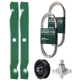 Products -  UDC Parts Mower Kit / Belt 138255 + Belt 194346 + Pulley 532194327 + Spindle 532174356 + 2 Pack Blades 138497 / Fits Husqvarna LT1597