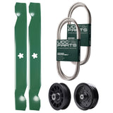 Products -  UDC Parts Mower Kit / Belt 194346 + Belt 138255 + Pulley 532196106 + Pulley 532194327 + 2 Pack Blades 138497 / Fits Jonsered LT2216