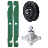 Products -  UDC Parts Mower Kit / Pulley 532194326 + Spindle 532174356 + 2 Pack Blades 138497 / Fits Husqvarna LT1597