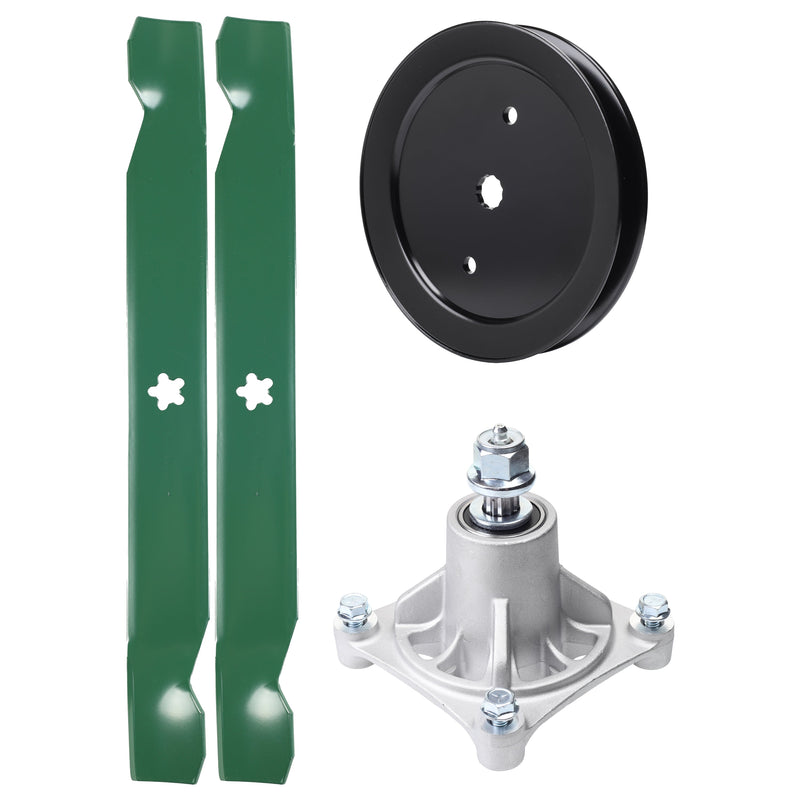 Products -  UDC Parts Mower Kit / Pulley 195945 + Spindle 532174356 + 2 Pack Blades 138971 / Fits Husqvarna RZ4219 Z4218 Z4219