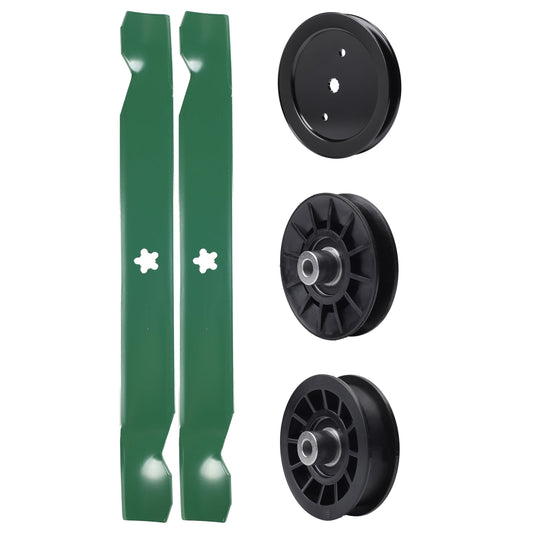 test -  UDC Parts Mower Kit / Pulley 195945 + Pulley 532194326 + Pulley 532194327 + 2 Pack Blades 138971 / Fits Statesman SO20H42YT