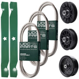 Products -  UDC Parts Mower Kit / Belt 130969 + Belt 140218 + Belt 144959 + Pulley 532194326 + Pulley 532196106 + Pulley 532194327 + 2 Pack Blades 138971 / Fits Husqvarna LTH171