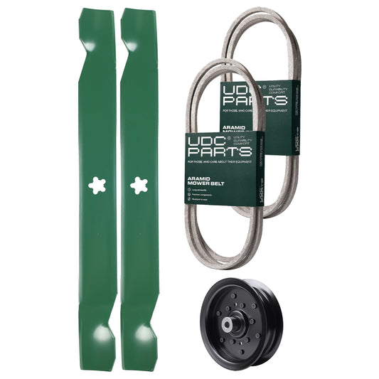 Products -  UDC Parts Mower Kit / Belt 194346 + Belt 197253 + Pulley 532196106 + 2 Pack Blades 138971 / Fits Jonsered LT2216 LT2216A2