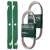 Products -  UDC Parts Mower Kit / Belt 140294 + Belt 144200 + 2 Pack Blades 138971 / Fits Jonsered LTH15-42 LTH18-42 YTH16-42