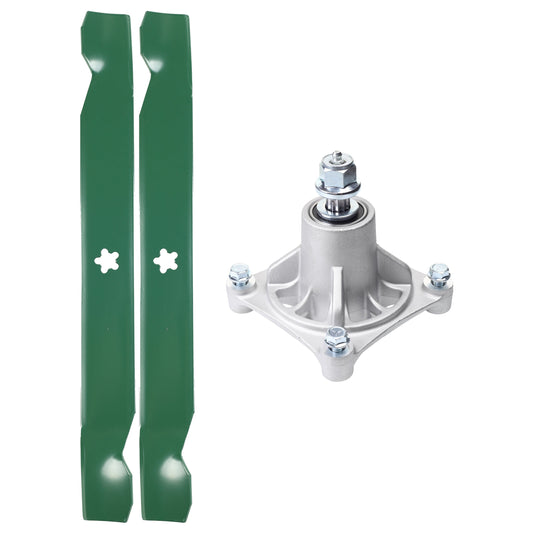 Products -  UDC Parts Mower Kit / Spindle 532174356 + 2 Pack Blades 138971 / Fits Poulan Pro PP42SZ