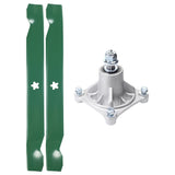 UDC Parts Mower Kit / Spindle 532174356 + 2 Pack Blades 138971 / Fits Jonsered LT2122A2
