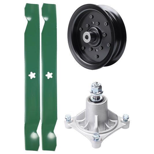 Products -  UDC Parts Mower Kit / Pulley 532196106 + Spindle 532174356 + 2 Pack Blades 138971 / Fits Husqvarna RZ4219 RZ4619 RZ4620 RZ5422 RZ5424 Z142