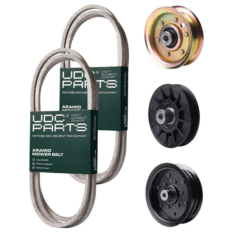 Products -  UDC Parts Mower Kit / Belt 140218 + Belt 144959 + Pulley 532194326 + Pulley 532196106 + Pulley 173437 / Fits Husqvarna YTH2042 XP