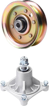 Products -  UDC Parts Mower Kit / Pulley 173437 + Spindle 532174356 / Fits Poulan Pro DPR22H48STA