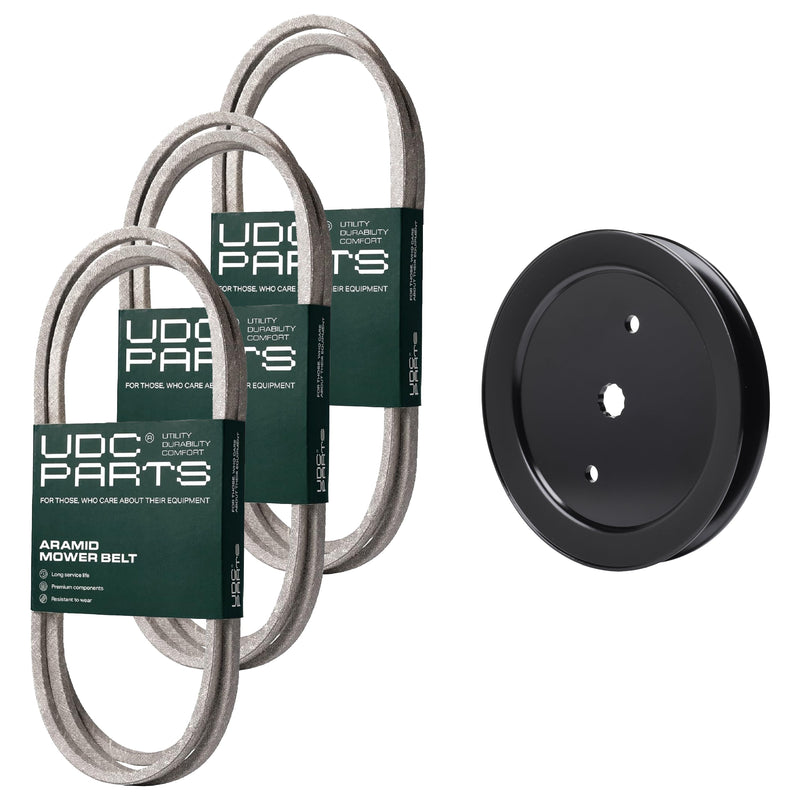 Products -  UDC Parts Mower Kit / Belt 194346 + Belt 140218 + Belt 197253 + Pulley 195945 / Fits Jonsered LT2216A2
