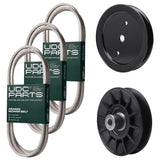  UDC Parts Mower Kit / Belt 194346 + Belt 138255 + Belt 197253 + Pulley 195945 + Pulley 532194326 / Fits Jonsered LT2216