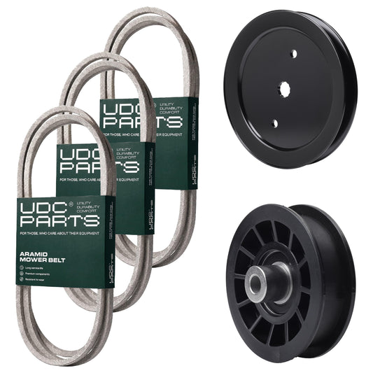 Products -  UDC Parts Mower Kit / Belt 194346 + Belt 138255 + Belt 197253 + Pulley 195945 + Pulley 532194327 / Fits Jonsered LT2216