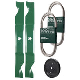  UDC Parts Mower Kit / Belt 197253 + Belt 405143 + Pulley 195945 + 2 Pack Blades 405380 / Fits Jonsered LT2223A2