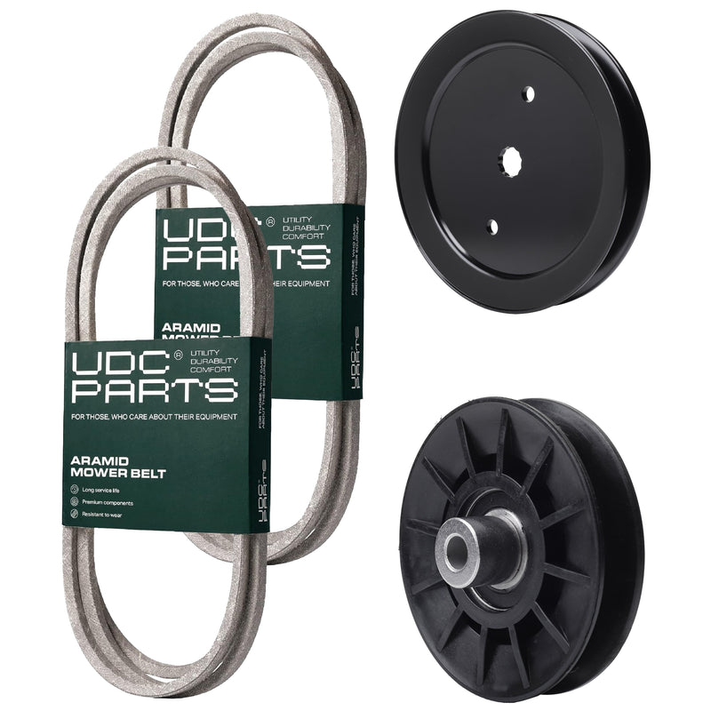 Products -  UDC Parts Mower Kit / Belt 140218 + Belt 197253 + Pulley 195945 + Pulley 532194326 / Fits Statesman SO20H42YT