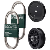 Products -  UDC Parts Mower Kit / Belt 140218 + Belt 197253 + Pulley 195945 + Pulley 532194327 / Fits Jonsered LT2216A2 LT2217A