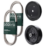 Products -  UDC Parts Mower Kit / Belt 130969 + Belt 405143 + Pulley 195945 + Pulley 532196106 / Fits Husqvarna 2146XLS 2246LS 2346XLS TS246 TS346 YT46LS YTH18K46 YTH20K46 YTH20V46 YTH2146 YTH2146 XP YTH21K46