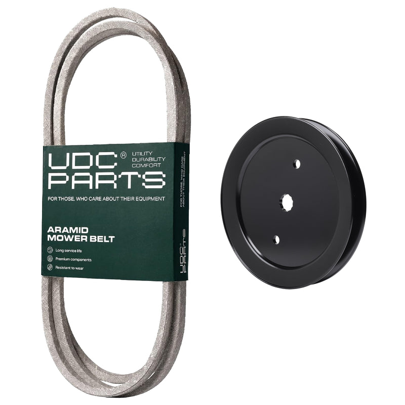  UDC Parts Mower Kit / Belt 532197253 + Pulley 532195945 / Fits Weed Eater W17542H