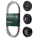 Products -  UDC Parts Mower Kit / Belt 130969 + Pulley 195945 + Pulley 532194326 + Pulley 532196104 / Fits Husqvarna TS343 YTH23V42