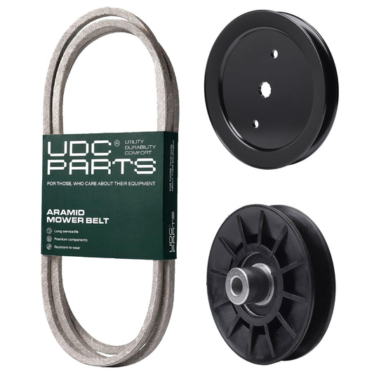 Products -  UDC Parts Mower Kit / Belt 138255 + Pulley 195945 + Pulley 532194326 / Fits Jonsered LT2216 LT2217A