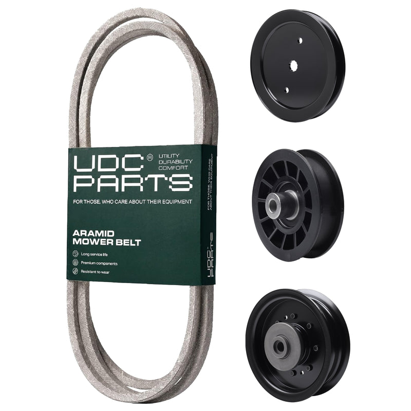 Products -  UDC Parts Mower Kit / Belt 130969 + Pulley 195945 + Pulley 532194327 + Pulley 532196104 / Fits Husqvarna TS343