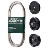  UDC Parts Mower Kit / Belt 197253 + Pulley 195945 + Pulley 532196106 + Pulley 532194327 / Fits Statesman SO20H42YT