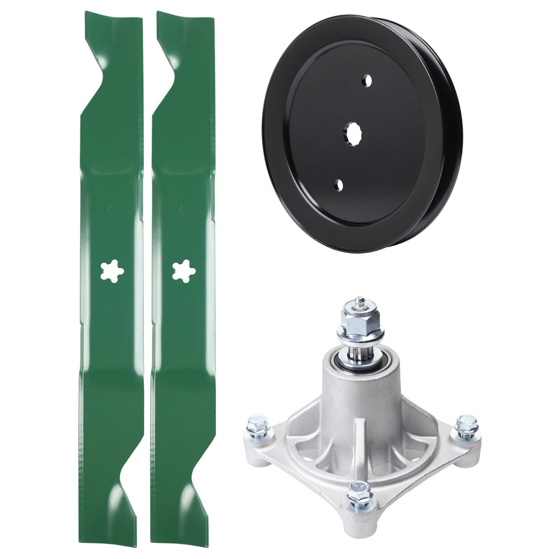 Products -  UDC Parts Mower Kit / Pulley 195945 + Spindle 532174356 + 2 Pack Blades 405380 / Fits Husqvarna RZ4219